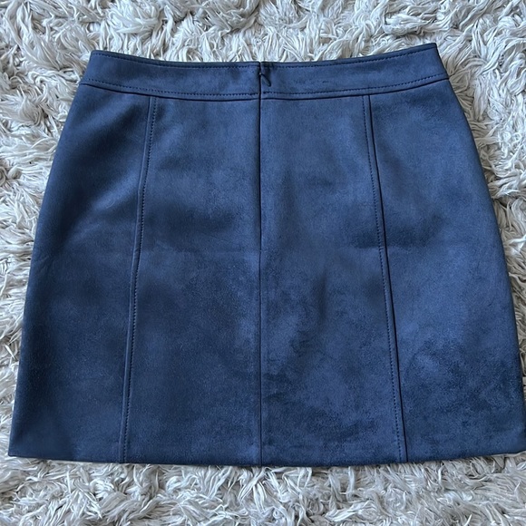 LOFT velvet blue shift skirt - Picture 2 of 4